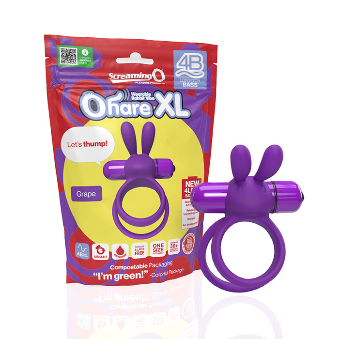 double loop cock ring with bunny ears and package