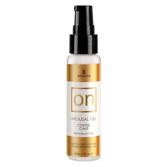 The product comes in a white bottle with a white and gold label and a black pump top