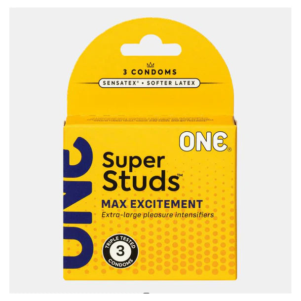 yellow box of 3pk condoms