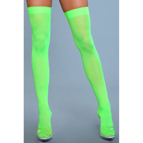 opaque nylon thigh highs by be wicked source adult toys