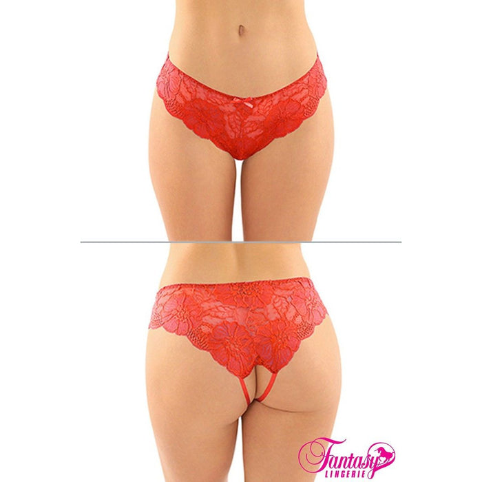 front & back view open crotch panties