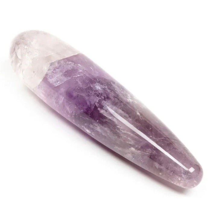 purple crystal stone dildo