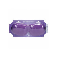 Purple 3D blindfold packaging on a white background