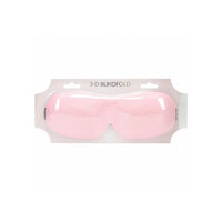 Pink 3D blindfold in packaging on a white background
