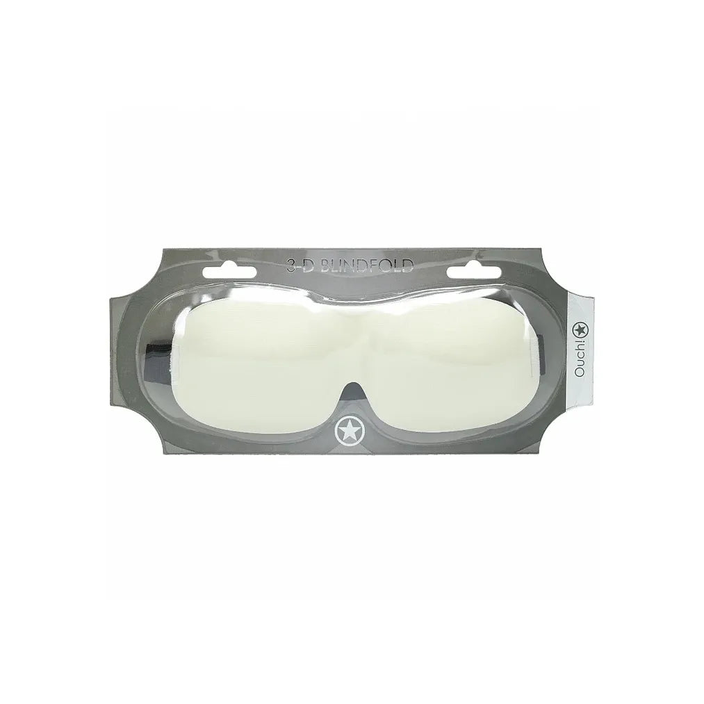 White 3d mask in a gray packaging on a white background