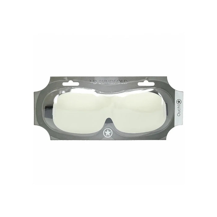 White 3d mask in a gray packaging on a white background