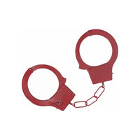 metal handcuffs in red 