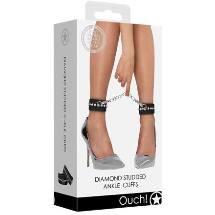 ouch diamond studded ankle cuffs by shots source adult toys