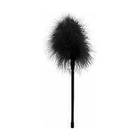 black feather tickler with black handle