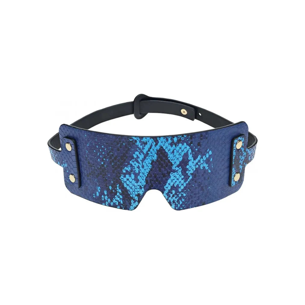 square style blindfold blue