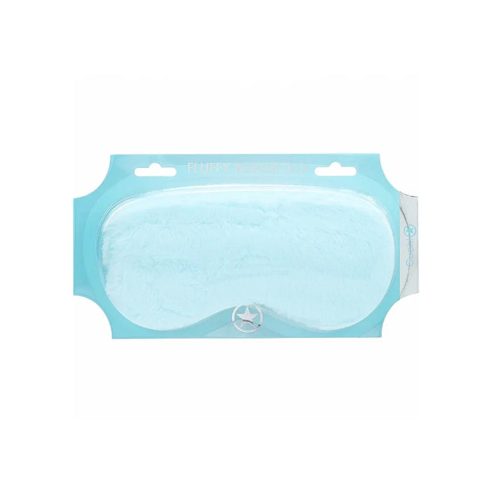 Pack of light blue face masks with a brand logo on a white background