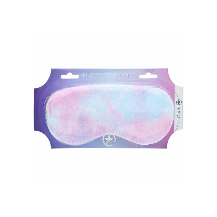 Sleep mask with pastel gradient design in packaging on a white background