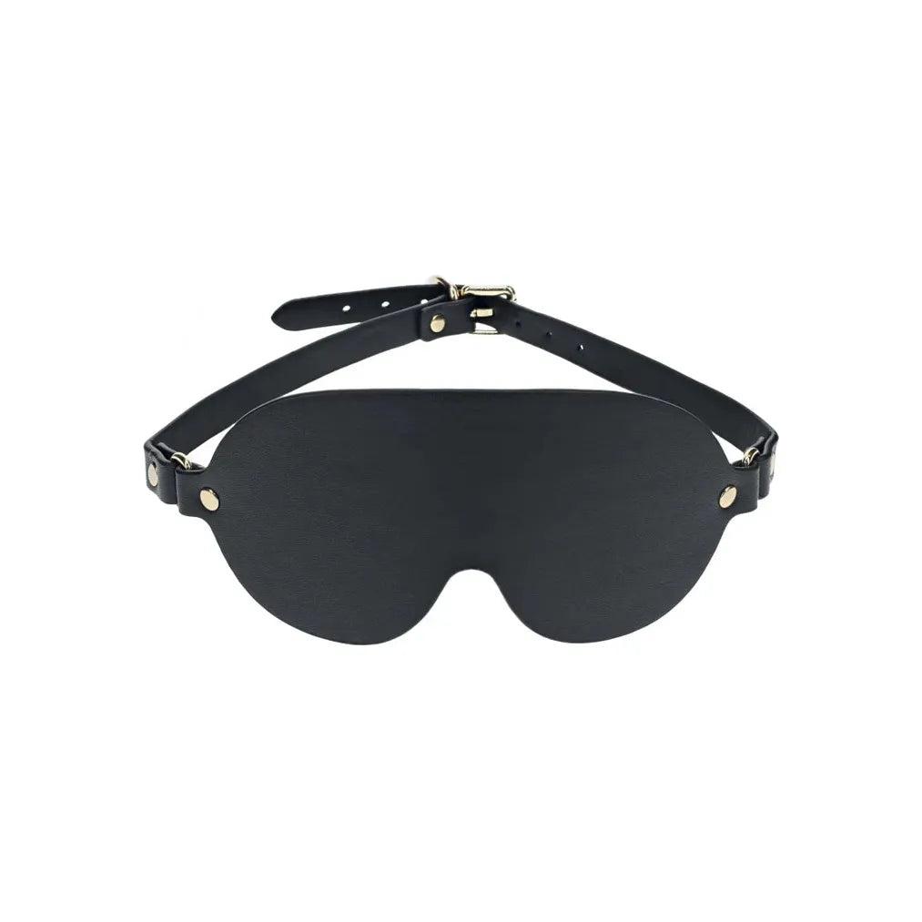 black and gold blindfold