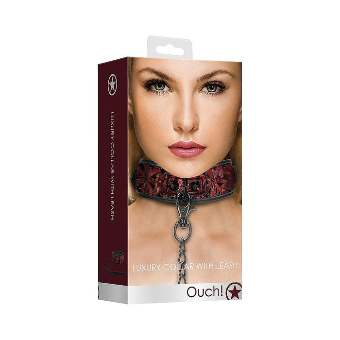 ouch luxury collar with leash by shots source adult toys