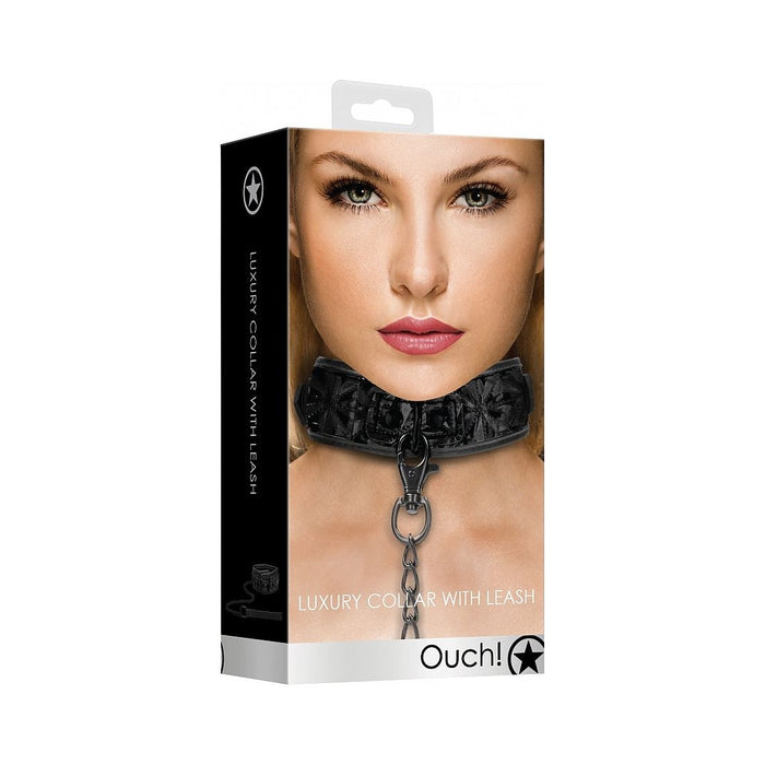 ouch luxury collar with leash by shots source adult toys