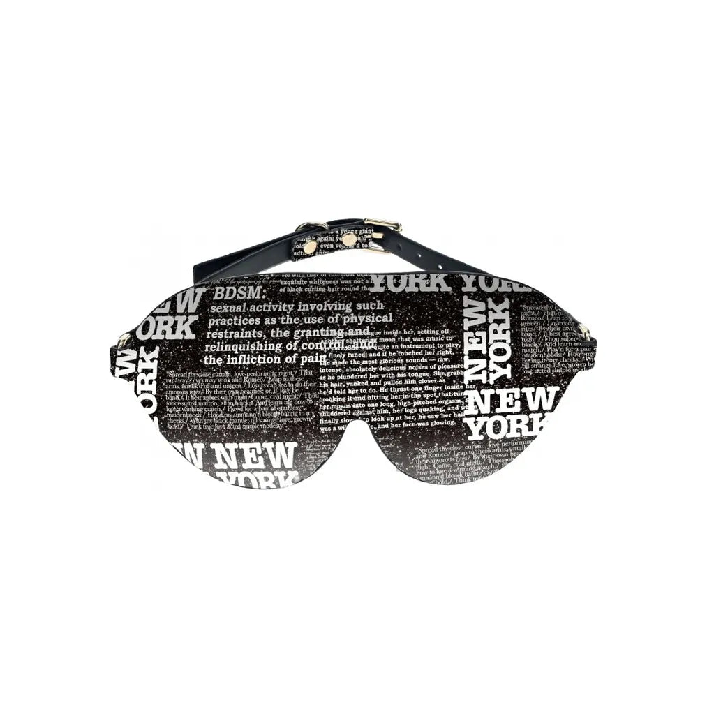 black blindfold with new york theme