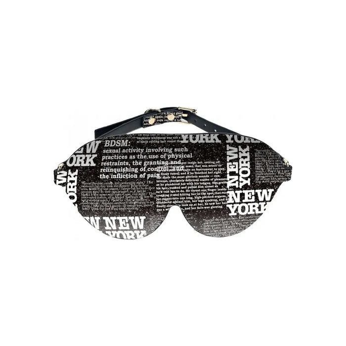 black blindfold with new york theme