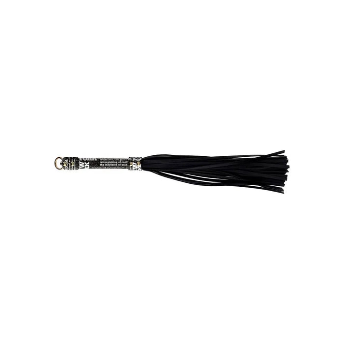 black flogger with new york theme on handle