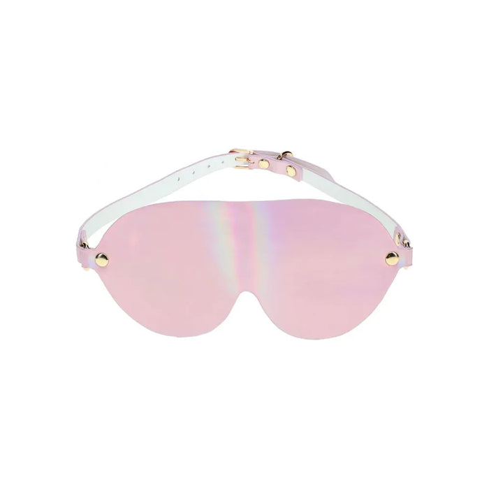 sunglass shape blindfold in pink