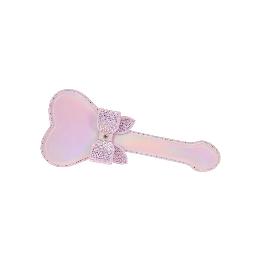 pink heart shaped paddle with bow