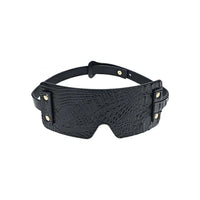 black and gold square blindfold