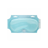 Blue satin blindfold in packaging on a white background