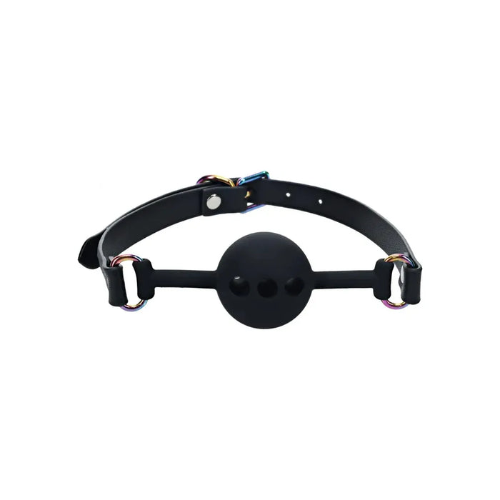 black ball gag with breath holes