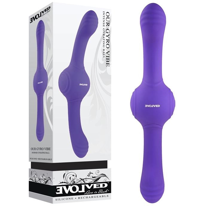 purple 11.6" silicone rechargeable double ended vibrator