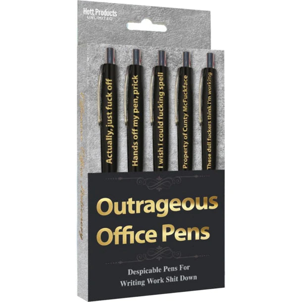 assorted saying pens in 5pk