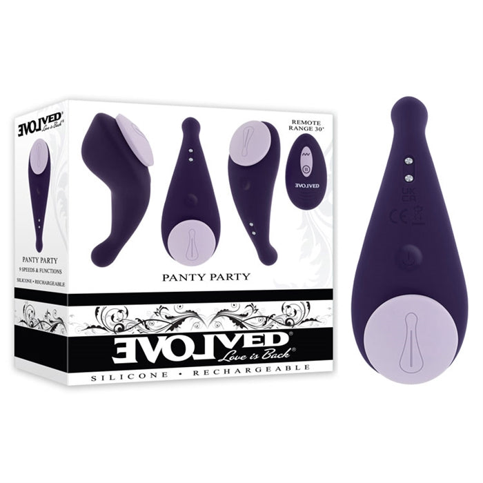 purple panty vibrator with remote beside display box