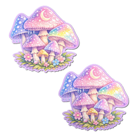 multi color fairy mushroom pasties