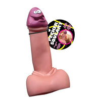 pink & purple penis shaped squeaky toy