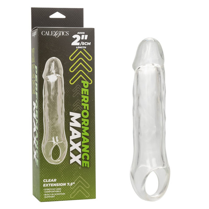 clear penis shaped penis extender with built in scrotum support