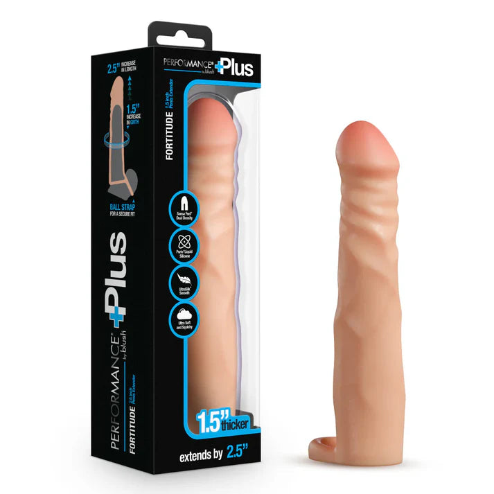 penis extender with packaging labeled 'Performance Plus' on a white background
