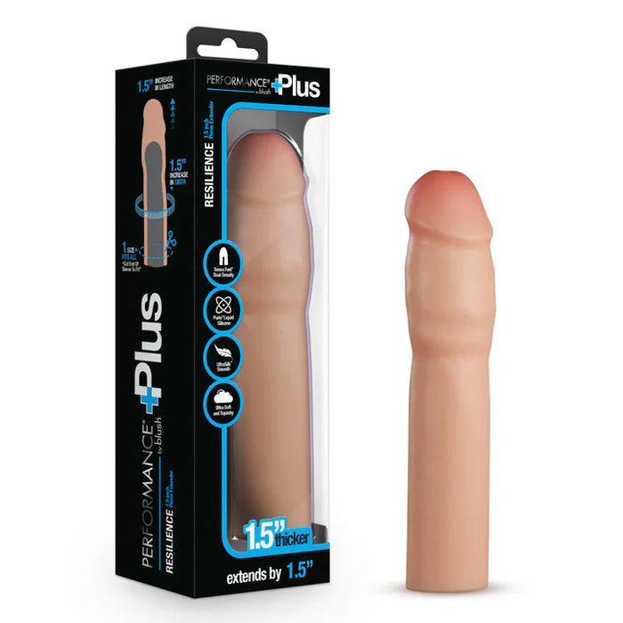 realistic penis extension 1.5" thicker, 1.5 height