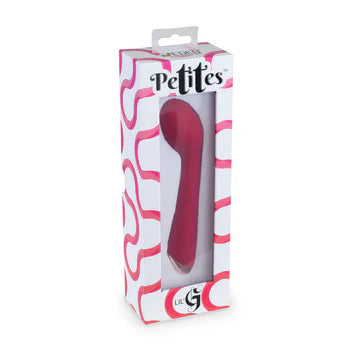 g spot curved vibrator in red on box packaging