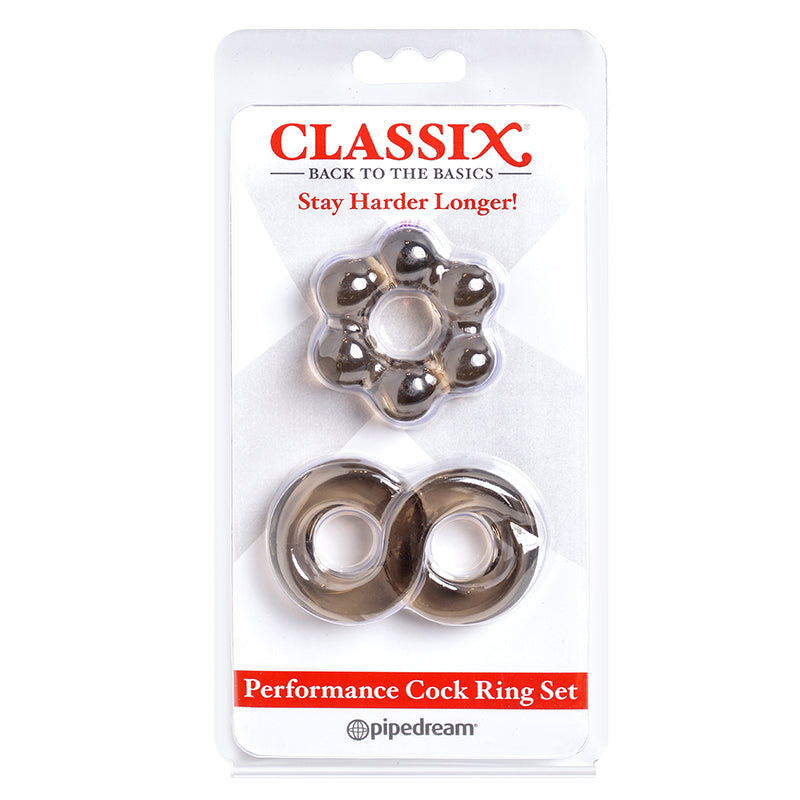 classix package with 2 black jelly cock rings