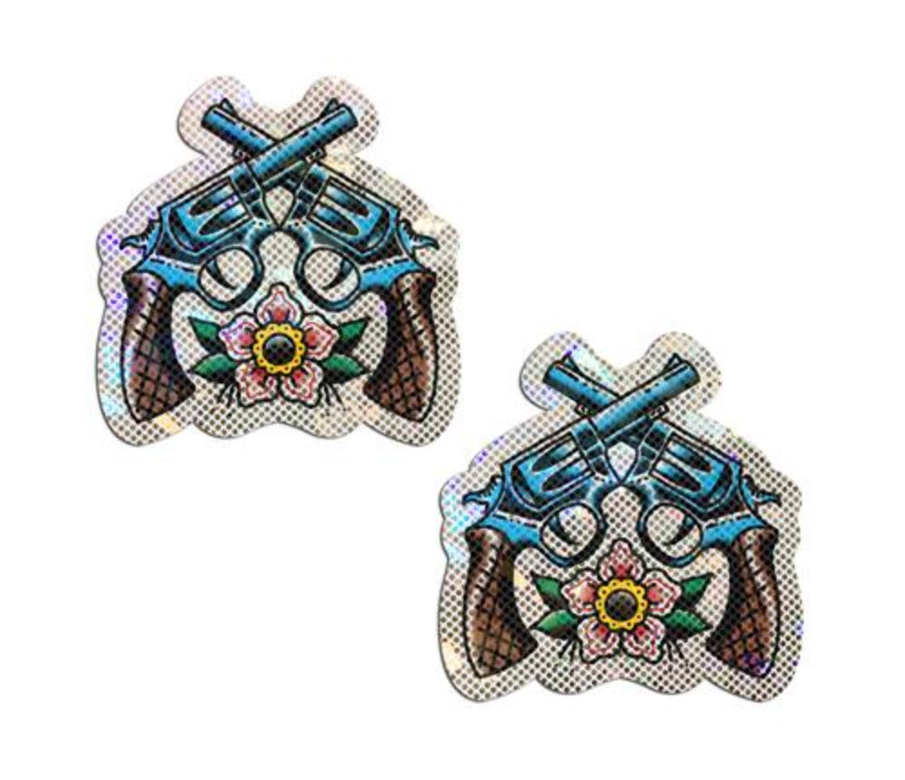 Glittering Six Guns Diamond Pasties by Pastease
