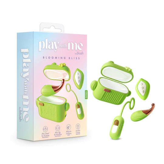 2 assorted vibrating eggs with remote and charging case in green