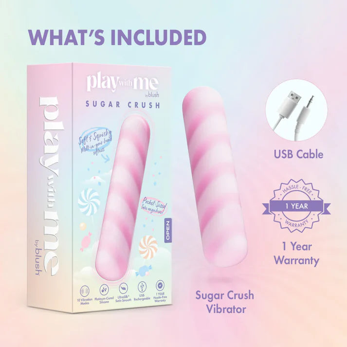 pink  swirl vibrating bullet beside box packaging