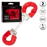 playful metal faux furry hand cuffs by california exotics source adult toys