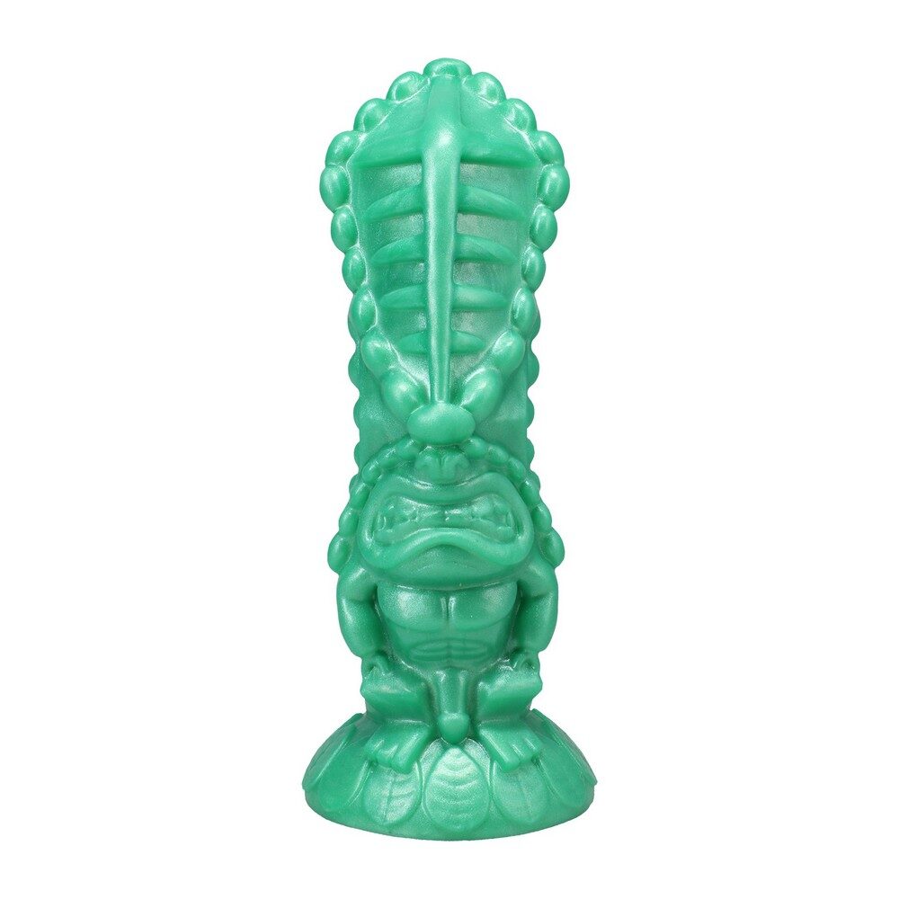 pleasure idols mala ma ona earth idol dildo on white back ground