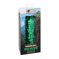 pleasure idols mala ma ona earth idol dildo in packaging on white back ground