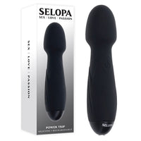 black massager with wider tip head