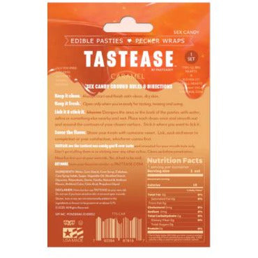 Tastease Edible Pasties or Penis Wrap Caramel by Sex Candy