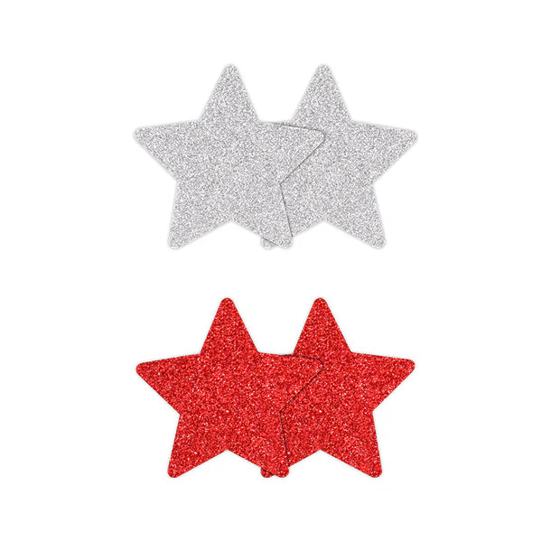 star pasties 2 per color red or silver