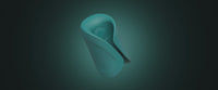 gush 2 interactive male masturbator with open sleeve for hand held use. in teal 