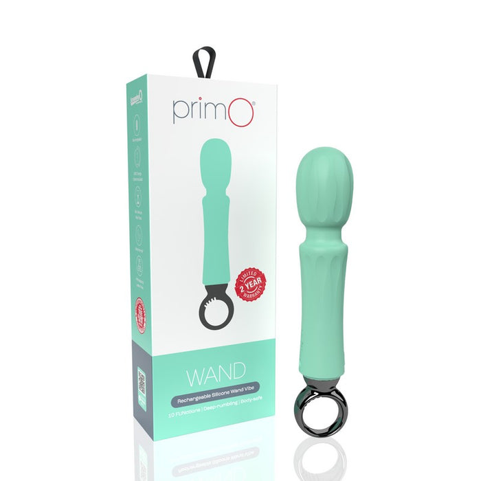 green primo wand in green and white box