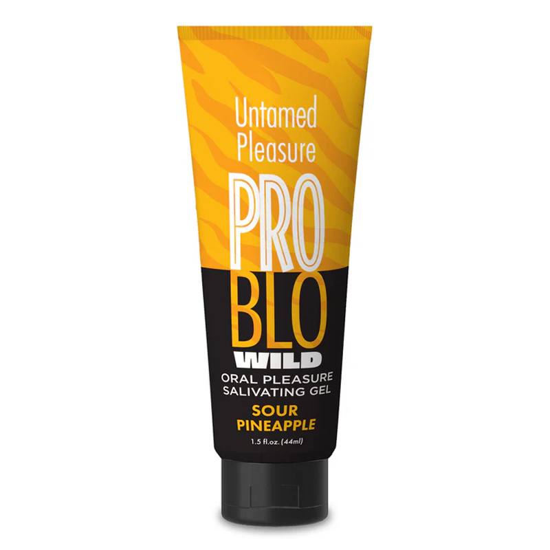 Problo wild untamed pleasure oral salivating gel sour pineapple flavored featuring a 1.5oz tube. 
