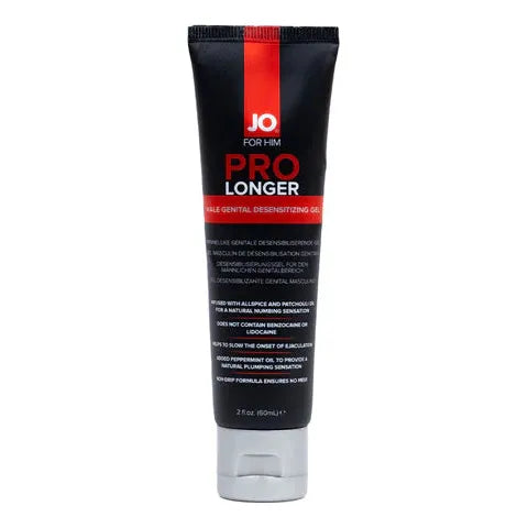 Tube of JO for Him Pro Longer gel on a white background